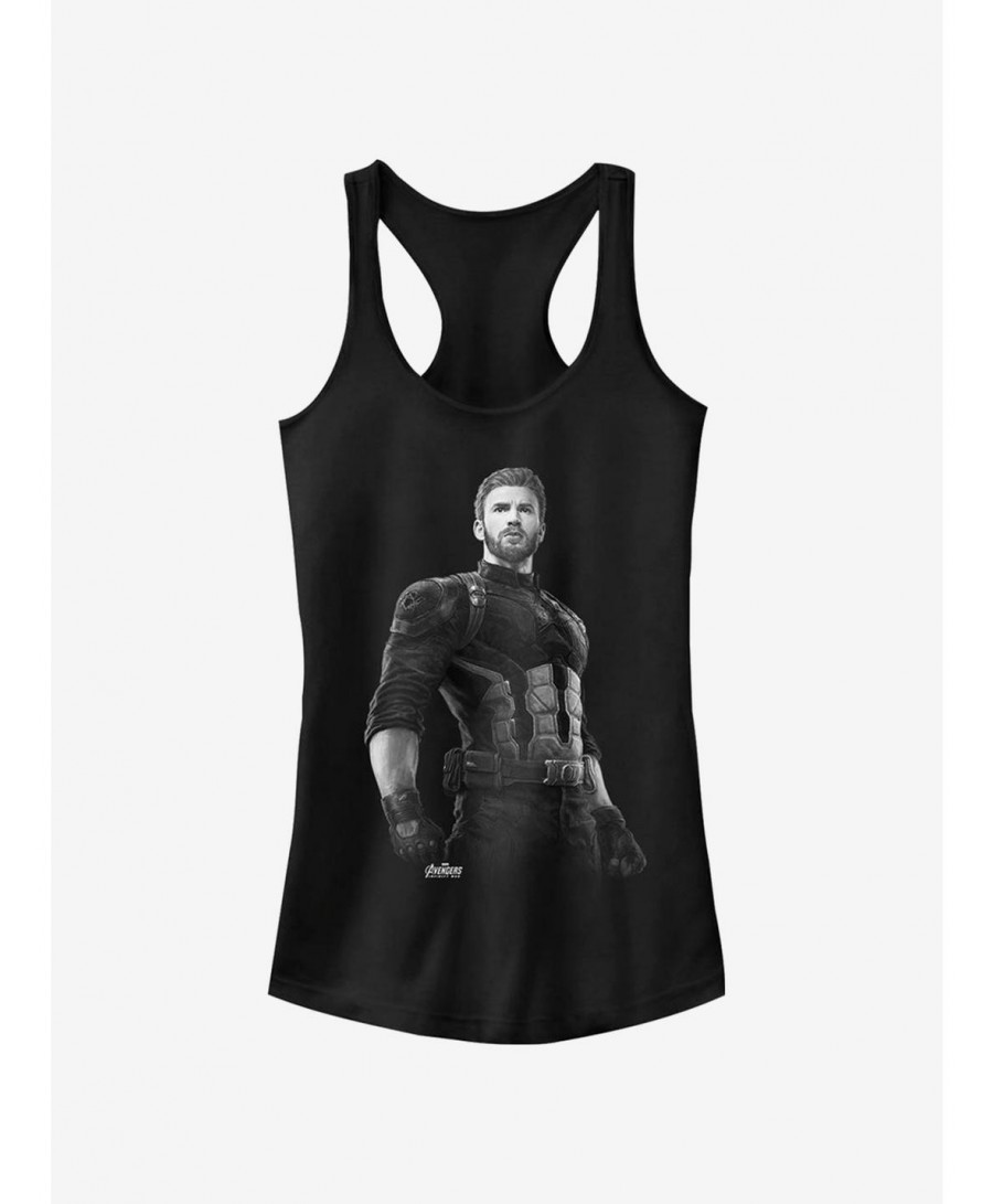 Best Deal Marvel Captain America Captain Stare Girls Tank $10.46 Tanks