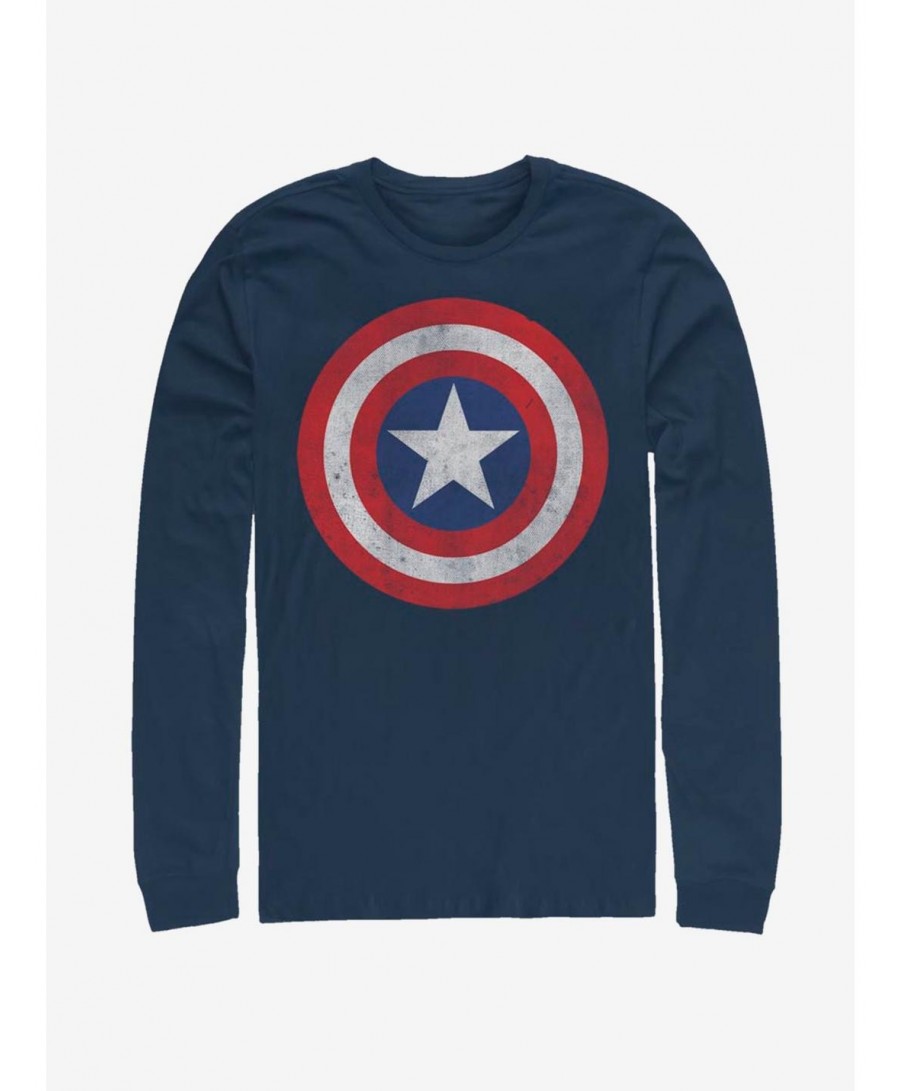 Exclusive Price Marvel Captain America Captain Classic Long-Sleeve T-Shirt $10.20 T-Shirts