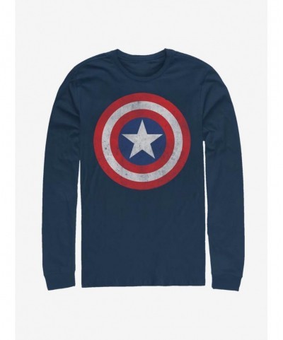 Exclusive Price Marvel Captain America Captain Classic Long-Sleeve T-Shirt $10.20 T-Shirts