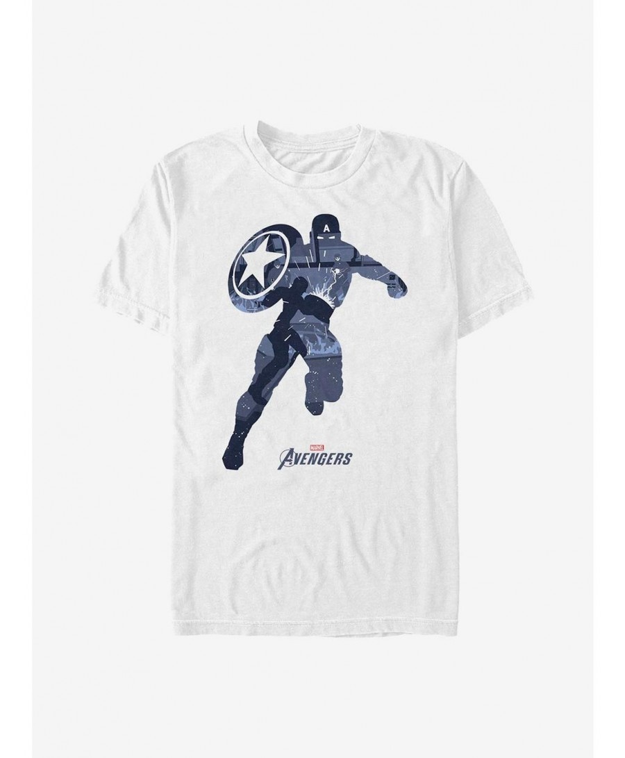 Bestselling Marvel Captain America Cap Scene T-Shirt $10.52 T-Shirts