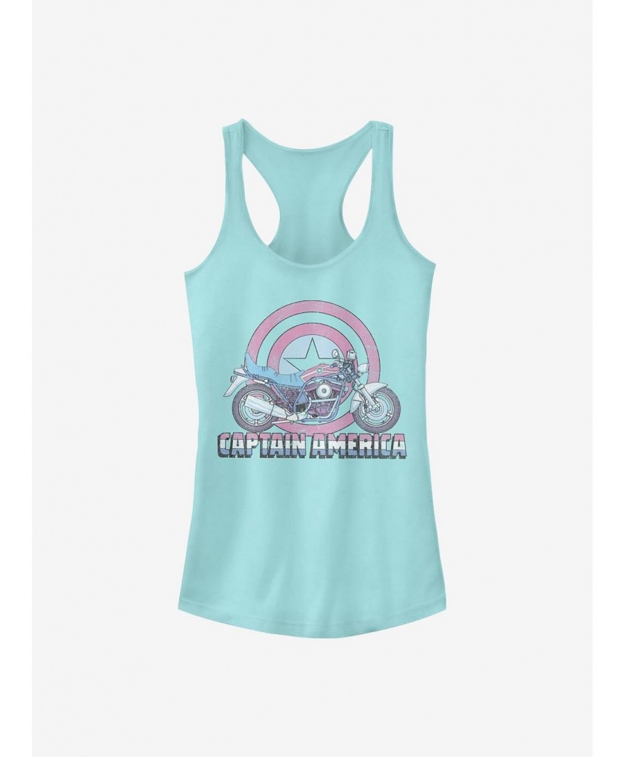 Crazy Deals Marvel Captain America Caps Moto Girls Tank $7.47 Tanks