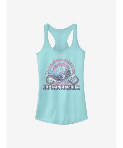 Crazy Deals Marvel Captain America Caps Moto Girls Tank $7.47 Tanks