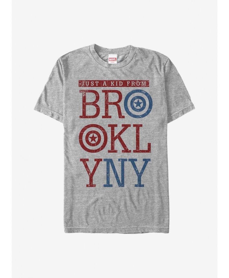 Clearance Marvel Captain America Brooklyn Kid T-Shirt $11.47 T-Shirts