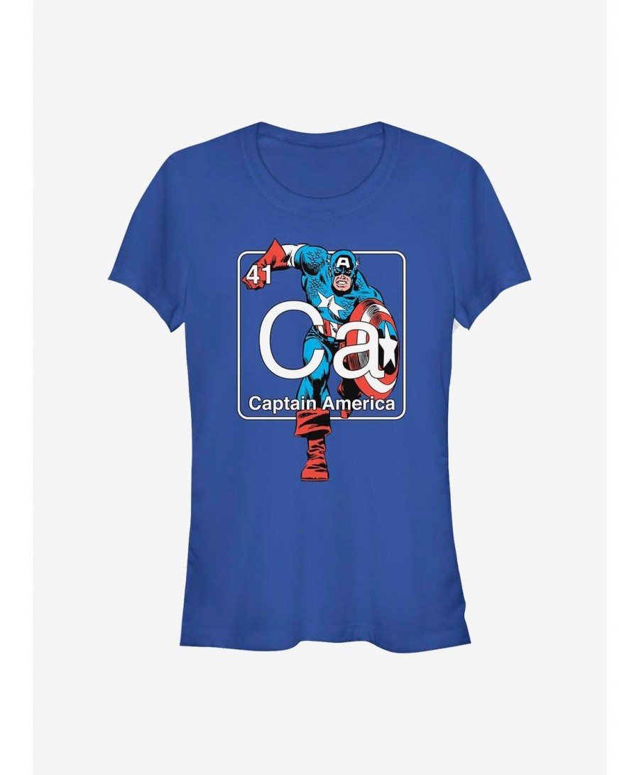 Flash Deal Marvel Captain America Periodic Captain Girls T-Shirt $12.20 T-Shirts