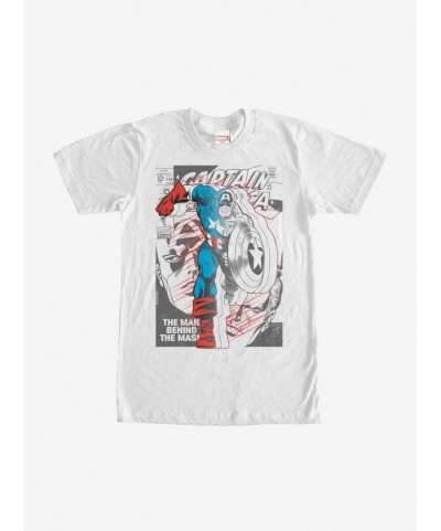 Exclusive Marvel Captain America Behind the Mask T-Shirt $9.08 T-Shirts