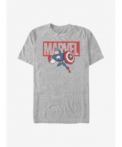 Low Price Marvel Captain America Brick T-Shirt $11.71 T-Shirts