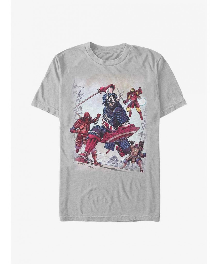 Absolute Discount Marvel Captain America Samurai Warriors T-Shirt $11.47 T-Shirts