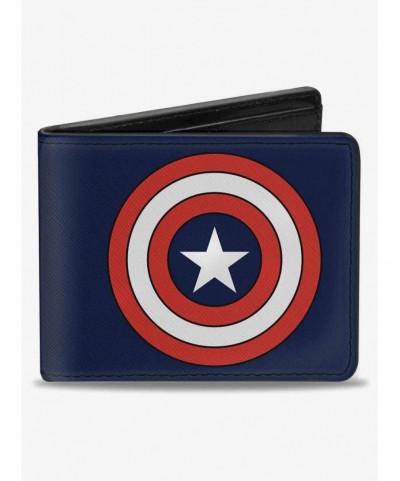 Hot Sale Marvel Captain America Shield Bifold Wallet $6.27 Wallets