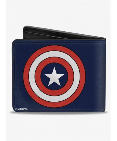 Hot Sale Marvel Captain America Shield Bifold Wallet $6.27 Wallets