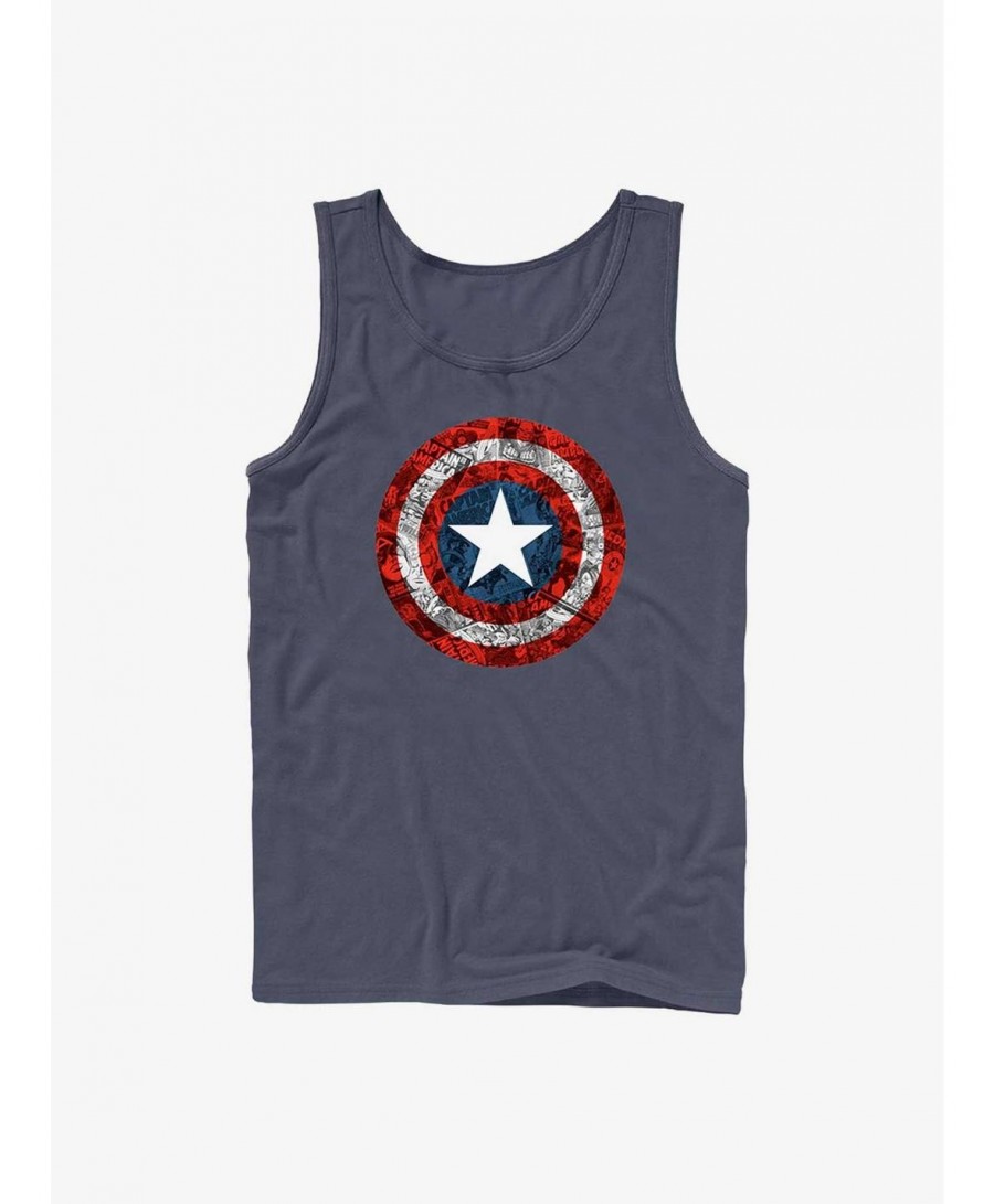 Trendy Marvel Captain America Comic Book Shield Tank $12.45 Tanks