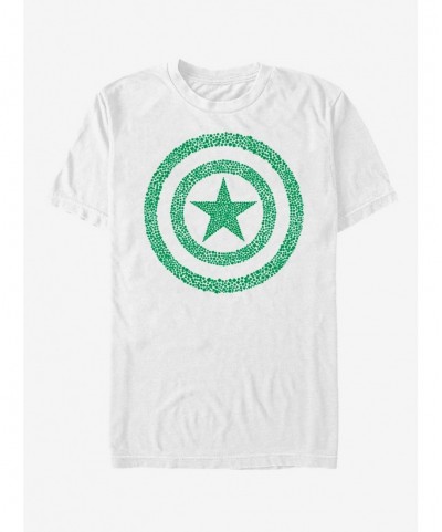 Low Price Marvel Captain America Clover Shield T-Shirt $7.41 T-Shirts