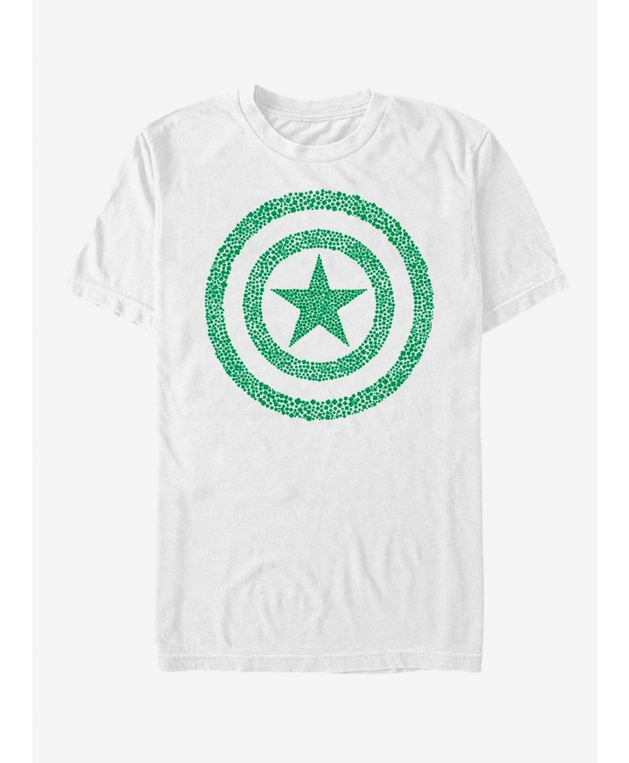 Low Price Marvel Captain America Clover Shield T-Shirt $7.41 T-Shirts