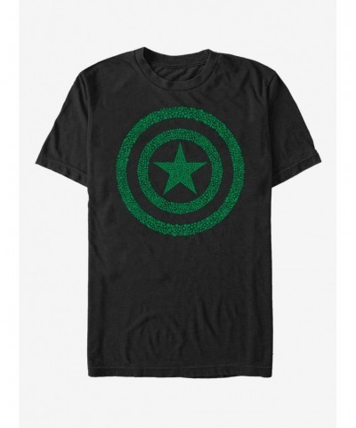 Low Price Marvel Captain America Clover Shield T-Shirt $7.41 T-Shirts