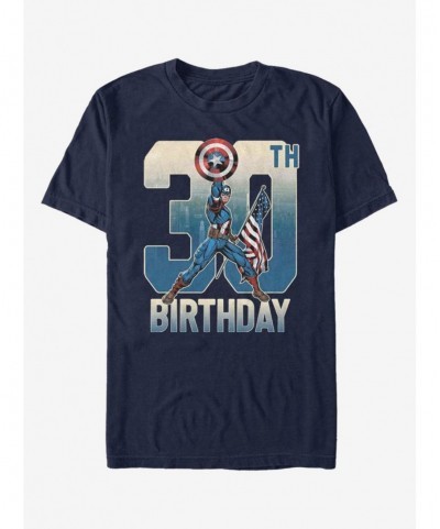 Huge Discount Marvel Captain America 30th Birthday T-Shirt $11.71 T-Shirts