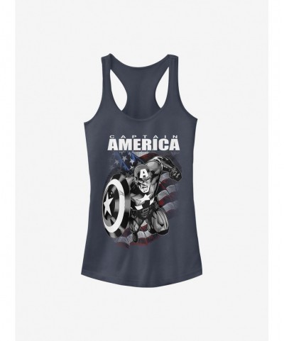 Flash Sale Marvel Captain America Fighter Girls Tank $8.72 Tanks