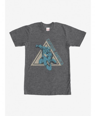 Crazy Deals Marvel Triangle Captain America T-Shirt $10.04 T-Shirts