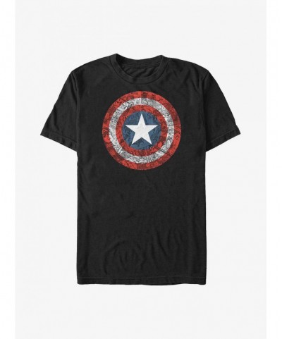 Best Deal Marvel Captain America Comic Book Shield Big & Tall T-Shirt $11.06 T-Shirts