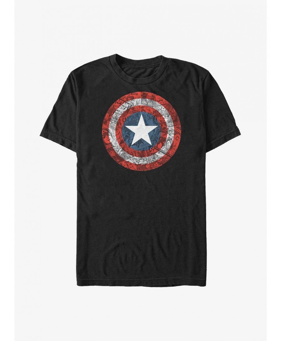 Best Deal Marvel Captain America Comic Book Shield Big & Tall T-Shirt $11.06 T-Shirts