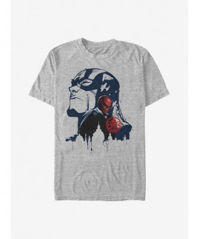 Bestselling Marvel Captain America Skull End T-Shirt $11.47 T-Shirts