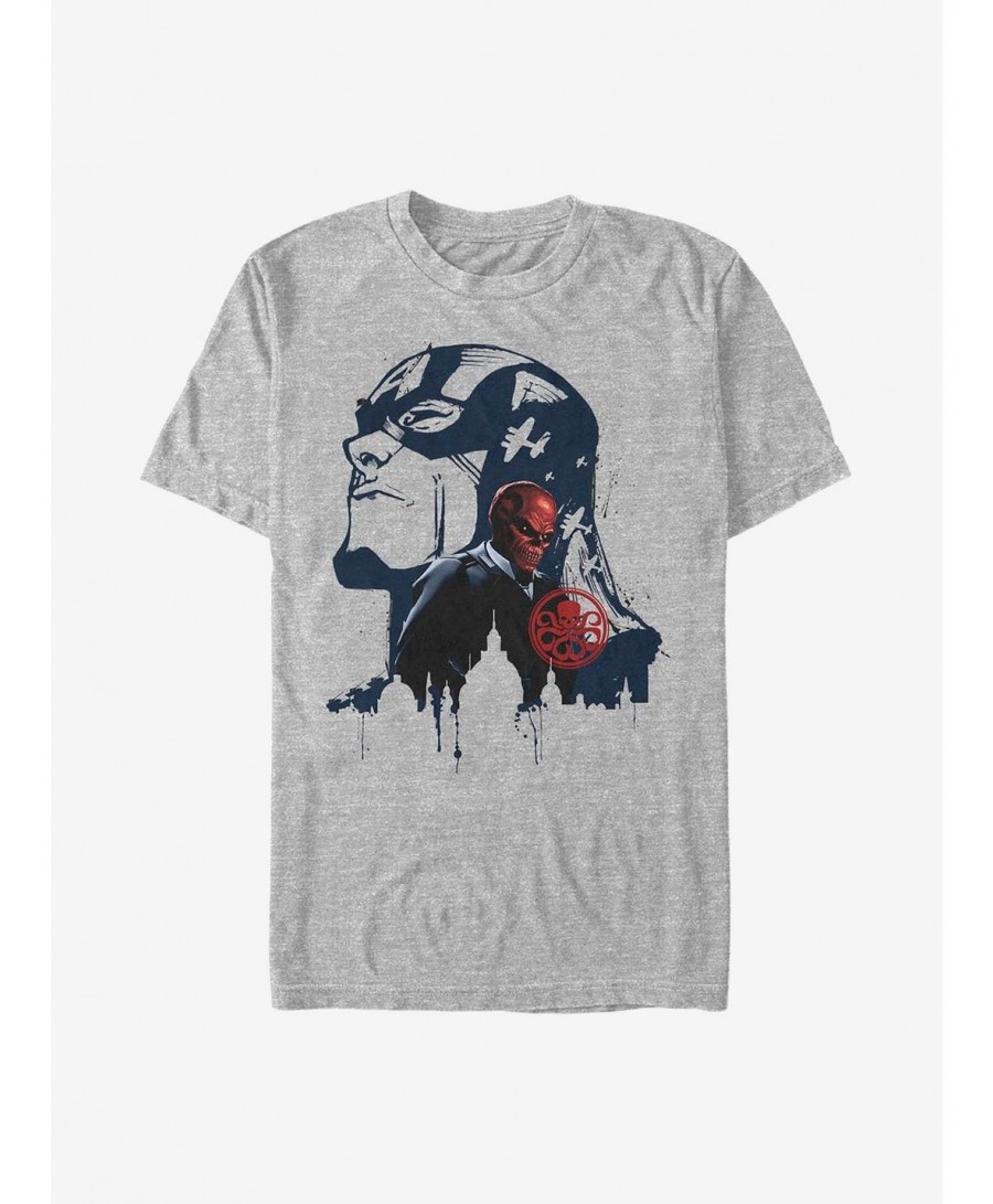 Bestselling Marvel Captain America Skull End T-Shirt $11.47 T-Shirts