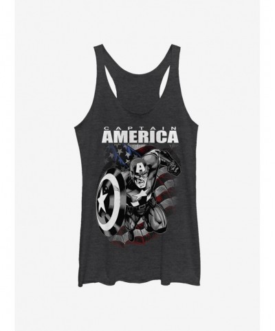 New Arrival Marvel Captain America Captain America Girls Tank $9.07 Tanks