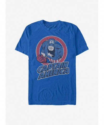 Low Price Marvel Captain America Captain America Thrifted T-Shirt $8.37 T-Shirts