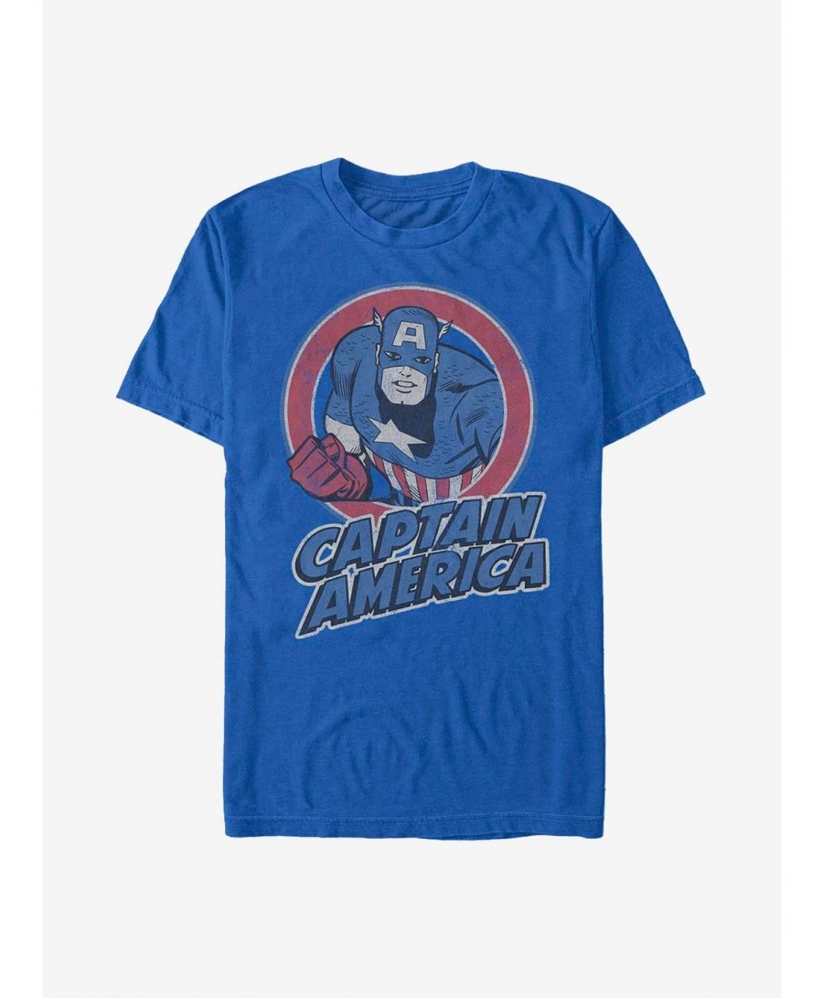 Low Price Marvel Captain America Captain America Thrifted T-Shirt $8.37 T-Shirts