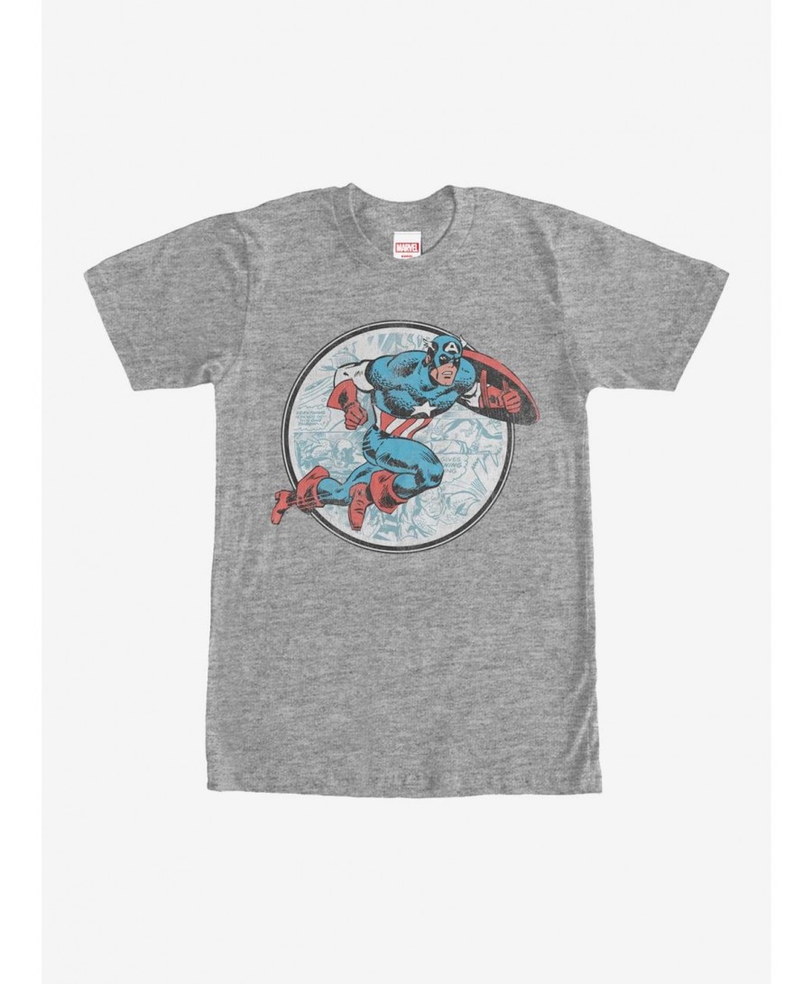 Low Price Marvel Captain America Battle T-Shirt $7.65 T-Shirts