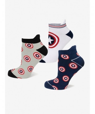 Absolute Discount Marvel Captain America Ankle Socks 3-Pack $15.14 Others