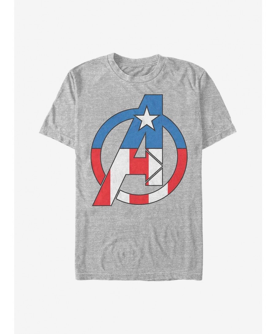 Flash Sale Marvel Captain America Avenger T-Shirt $7.65 T-Shirts