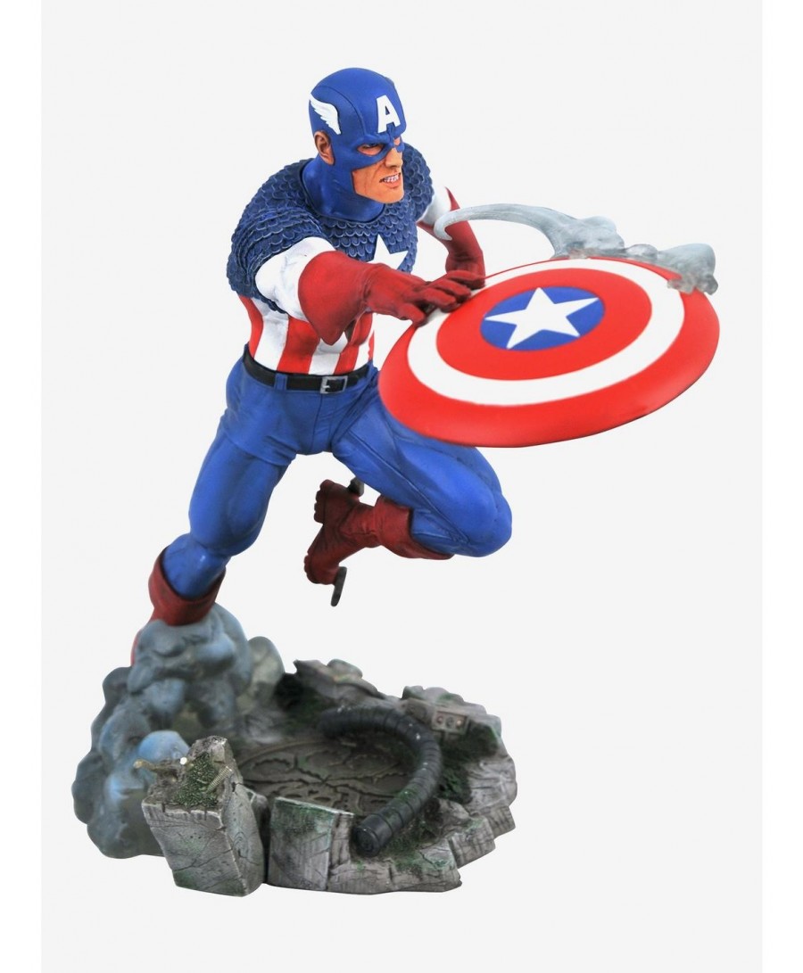 Festival Price Diamond Select Marvel Gallery Dioramas Captain America Collectible Figure $18.96 Figures