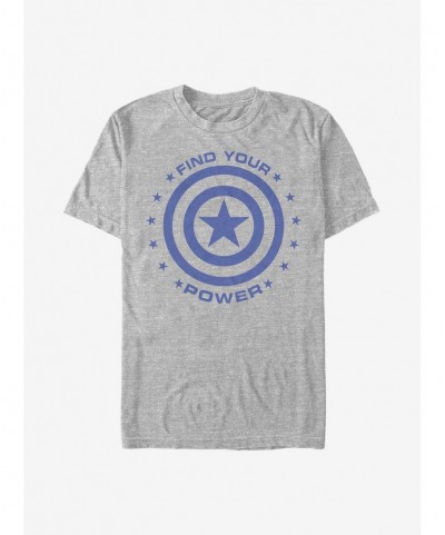 Unique Marvel Captain America Captain Power T-Shirt $9.56 T-Shirts