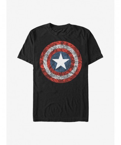 High Quality Marvel Captain America Comic Book Shield T-Shirt $7.89 T-Shirts