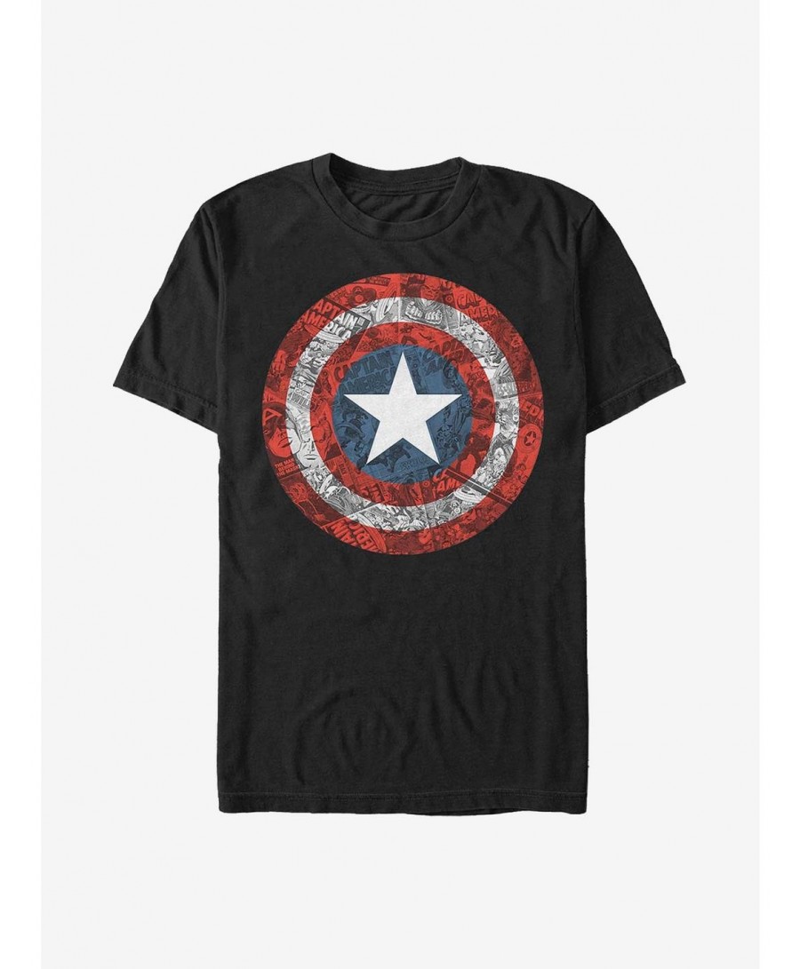 High Quality Marvel Captain America Comic Book Shield T-Shirt $7.89 T-Shirts