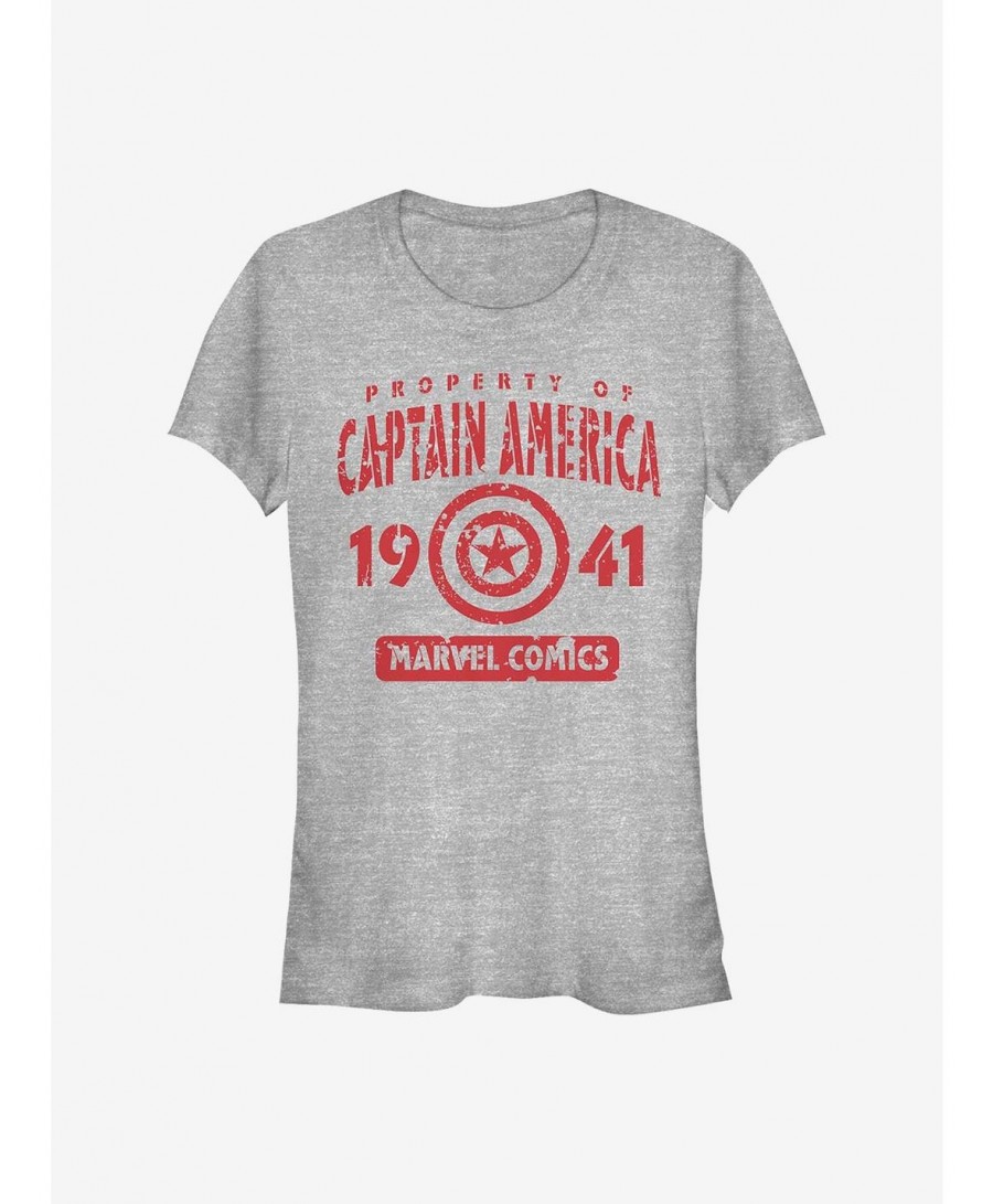 Pre-sale Marvel Captain America Captains Property Girls T-Shirt $10.21 T-Shirts