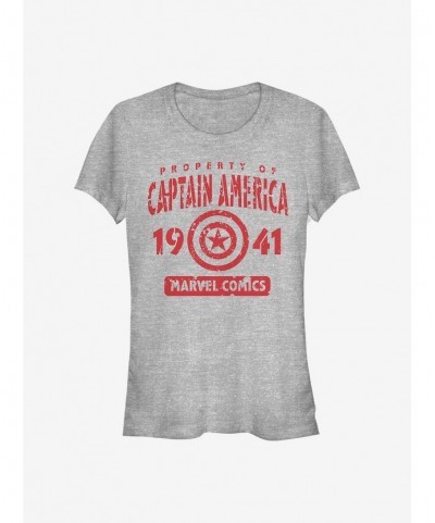 Pre-sale Marvel Captain America Captains Property Girls T-Shirt $10.21 T-Shirts