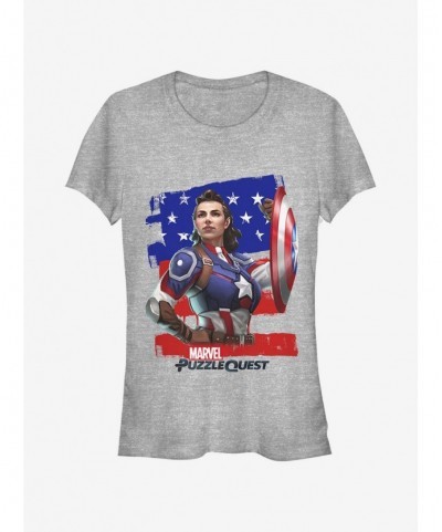 Best Deal Marvel Captain America Hero Peggie Girls T-Shirt $10.21 T-Shirts