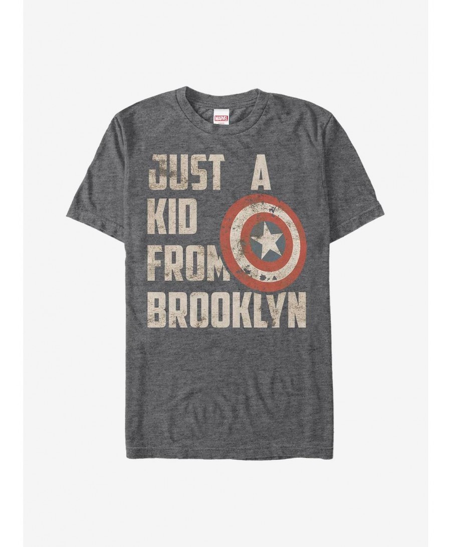 Hot Selling Marvel Captain America In Brooklyn T-Shirt $8.37 T-Shirts